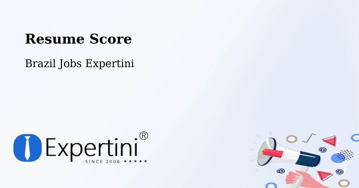 Resume Score & Job Description Match Tool – Pirenópolis - Brazil Jobs Expertini